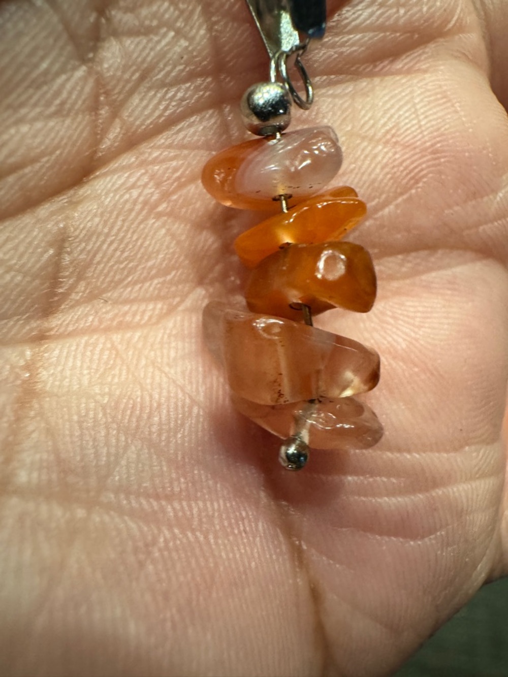 Carnelian Chip Pendant Necklace - Women Jewelry - Picture 6 of 9